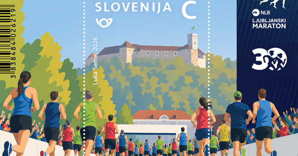 We have it! A commemorative stamp for the jubilee marathon!