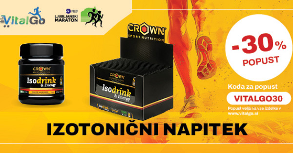 Crown Sport Nutrition bo izotonični napitek na okrepčevalnicah