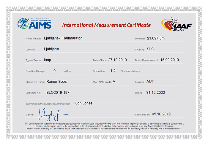 Vse trase so uradno certificirane