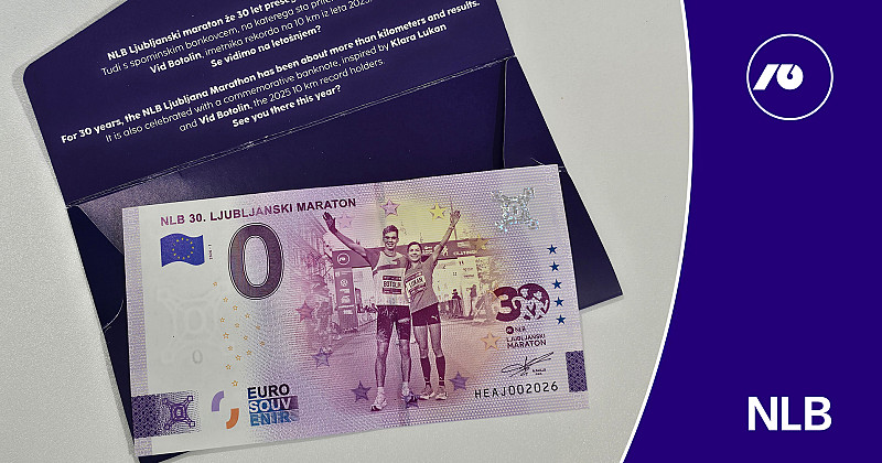 Spominski bankovec ob NLB 30. Ljubljanskem maratonu